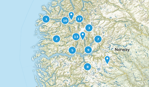 Sogn og Fjordane, Noruega Map