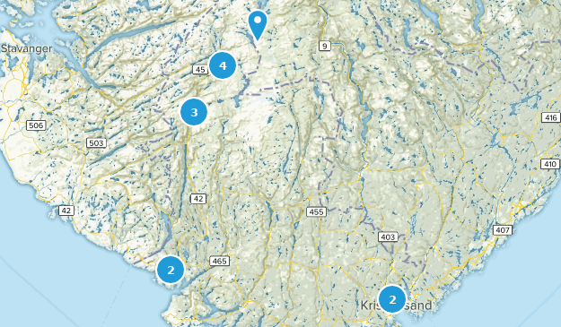 Vest-Agder, Norway Map