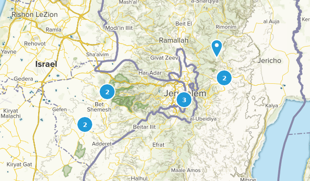 Jerusalem, État de Palestine Map