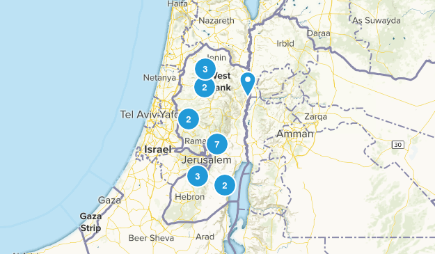 West Bank, Palestine Map