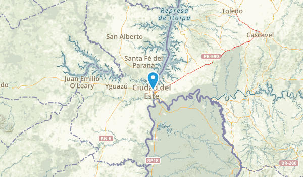 Alto Paraná, Paraguay Map