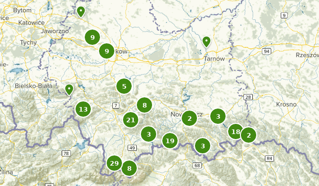 Lesser Poland (Malopolskie), Poland Map