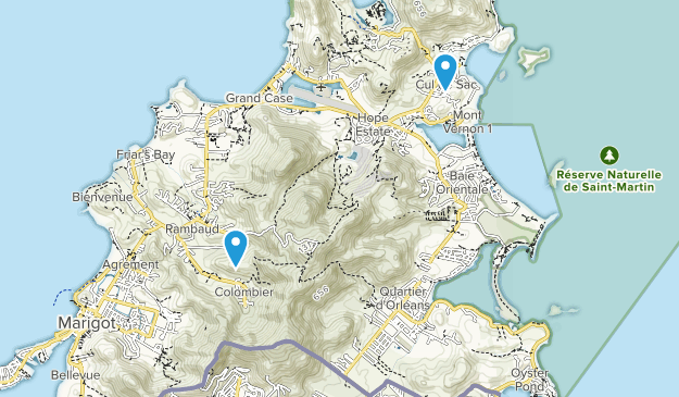 French Saint Martin, Saint Martin Map