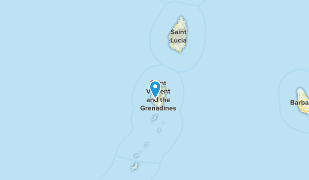 Saint David, St. Vincent und die Grenadinen Map
