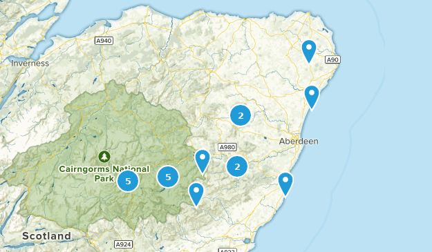 Aberdeenshire, Écosse Map