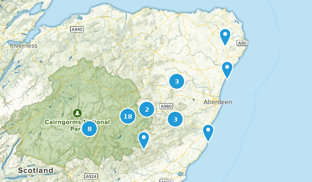 Aberdeenshire, Escocia Map