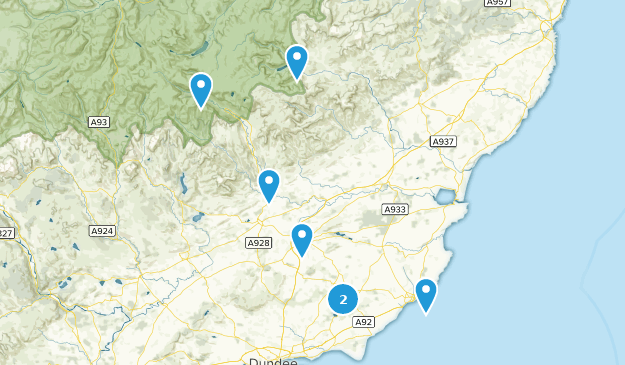 Angus, Schottland Map
