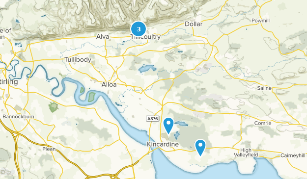 Clackmannanshire, Schottland Map