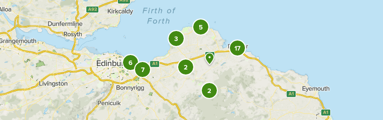 East Lothian Area Map Best Cities In East Lothian, Scotland | Alltrails