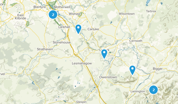 South Lanarkshire, Écosse Map