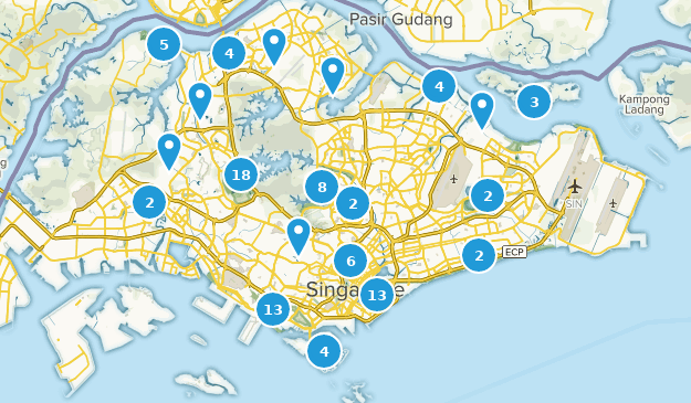 Région centrale, Singapour Map