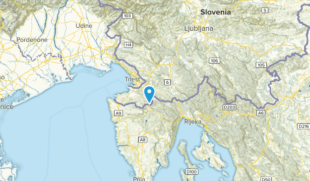 Hrpelje-Kozina, Slowenien Map