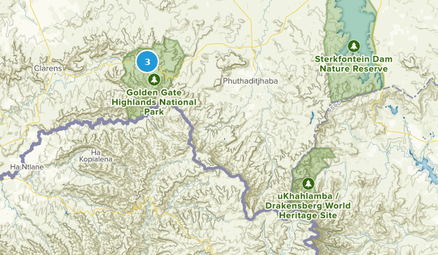 Free State, Afrique du Sud Map