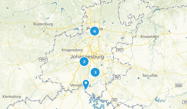 Gauteng, Südafrika Map