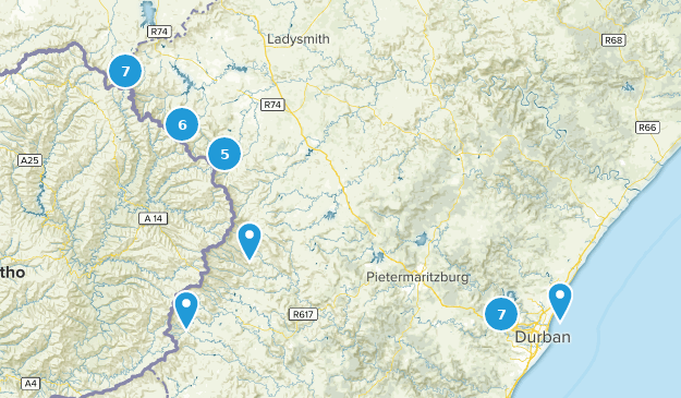 Kwazulu-Natal, Südafrika Map