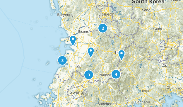 Jeollabuk-do, Südkorea Map