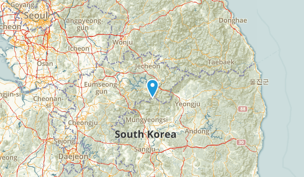 North Chungcheong, South Korea Map