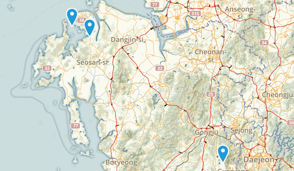 South Chungcheong, South Korea Map