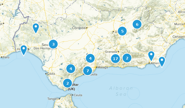 Andalusia, Spanien Map