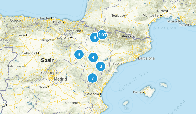 Aragon, Espagne Map