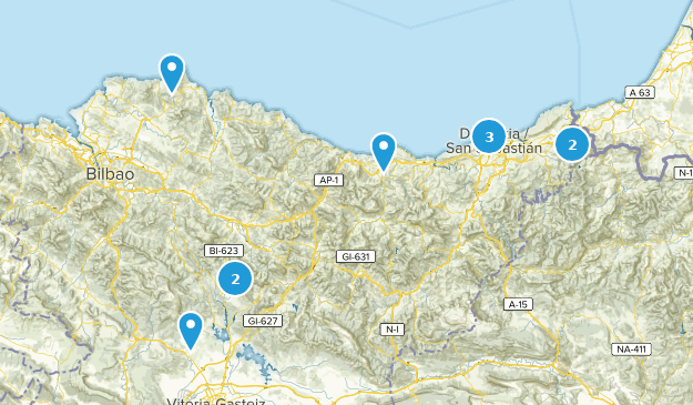 Basque Country, Spain Map