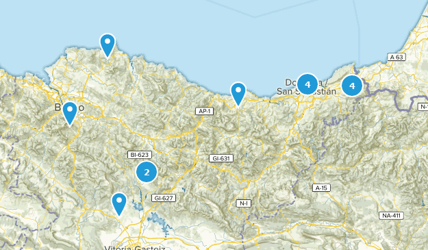 Basque Country, Spanien Map