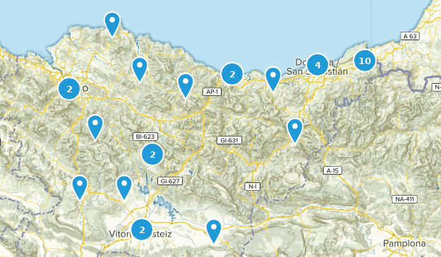 Basque Country, España Map