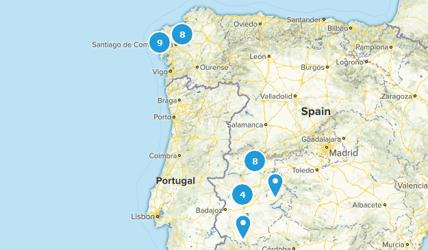 Extremadura, Spanien Map