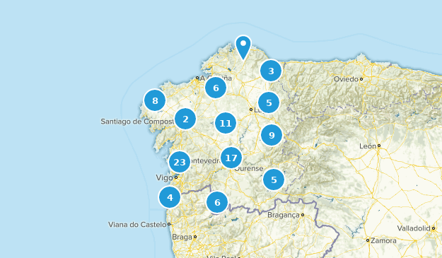 Galicia, España Map