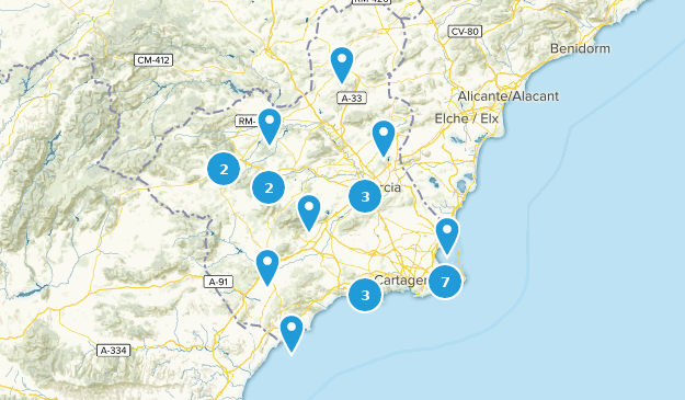 Murcia, Spanien Map