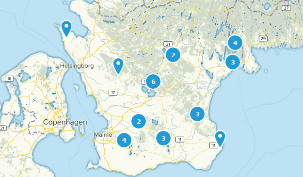 Skåne, Suède Map