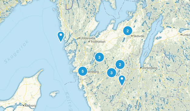 Västra Götalands län, Sweden Map