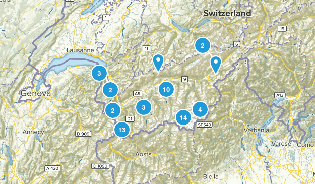 Valais, Switzerland Map