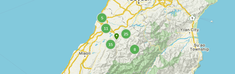 Contea di Hsinchu, Taiwan: Mappa dei sentieri
