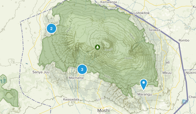 Kilimanjaro, Tanzania Map