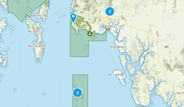 Krabi, Thaïlande Map