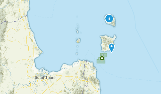 Surat Thani, Thailand Map