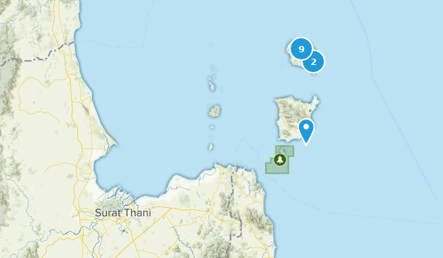 Surat Thani, Thailand Map