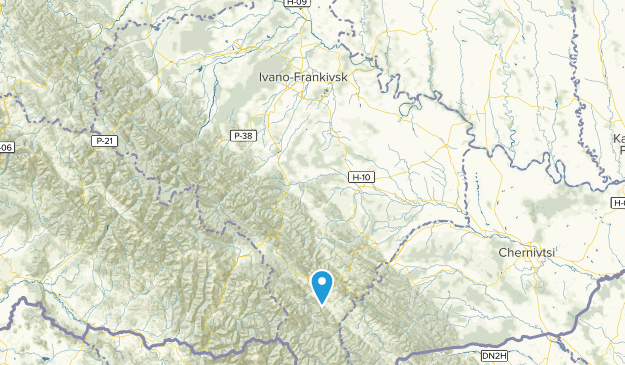 Oblast Iwano-Frankiwsk, Ukraine Map