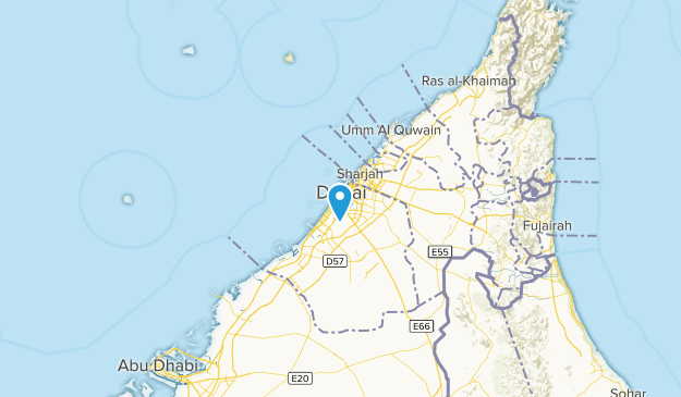 Dubai, Vereinigte Arabische Emirate Map