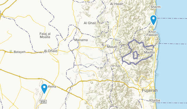 Sharjah, Émirats arabes unis Map