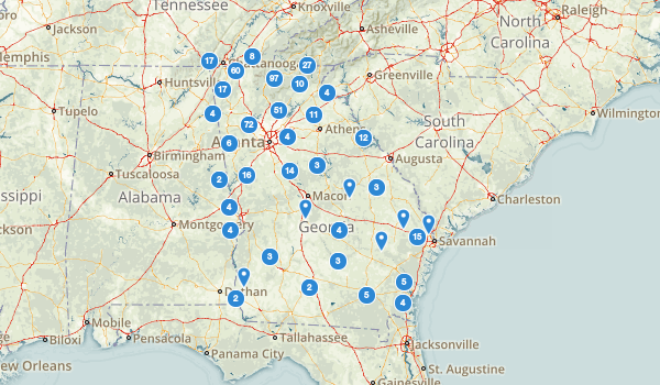 trail locations for Georgia