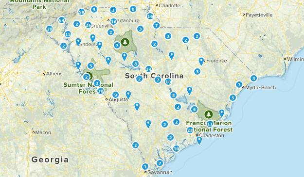 Caroline du Sud Map