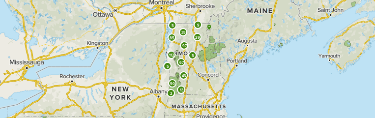 Map of trails in Vermont