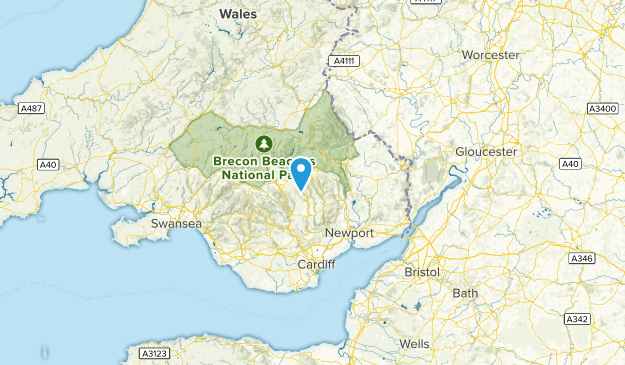 Blaenau Gwent, Wales Map