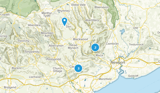Caerphilly, Pays de Galles Map