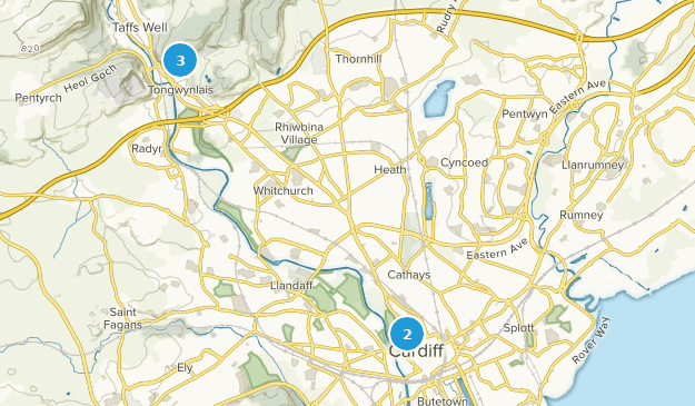 Cardiff, Wales Map