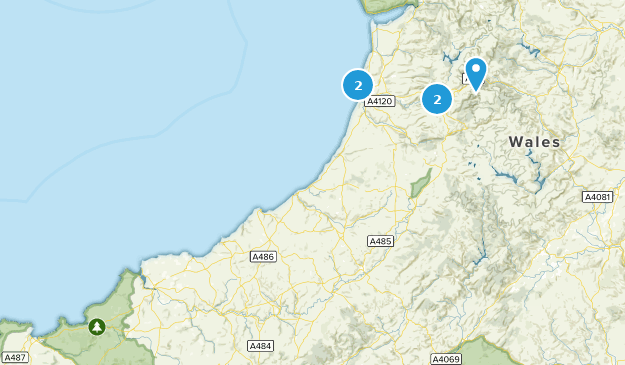 Ceredigion, Wales Map