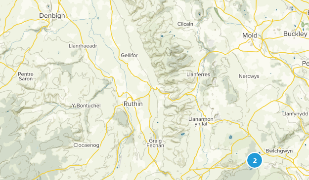 Denbighshire, Wales Map