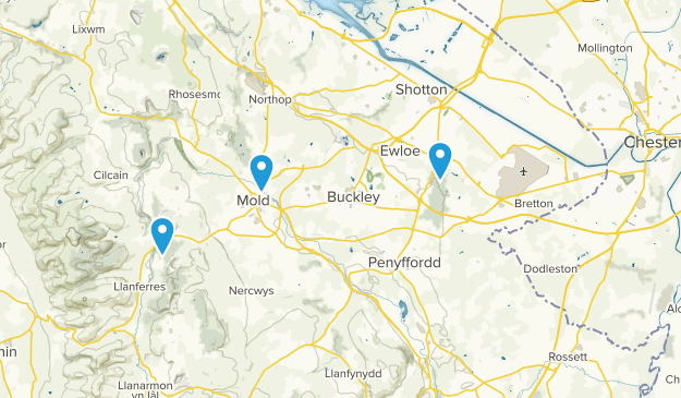 Flintshire, Pays de Galles Map